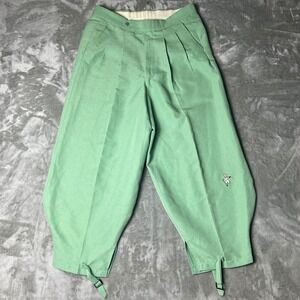 VTG T Barry Knicker Co Golf pants  Pleated Capri Knickers Size 34 Mint Green